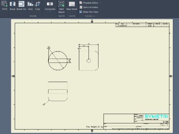 Views and dimensions. Using your drawings template