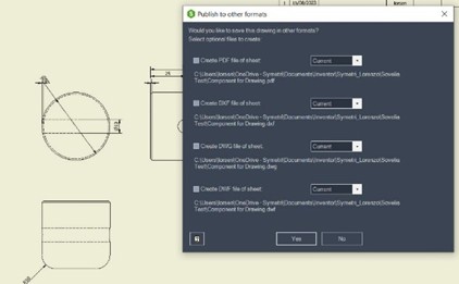 Publish to other formats for a drawing